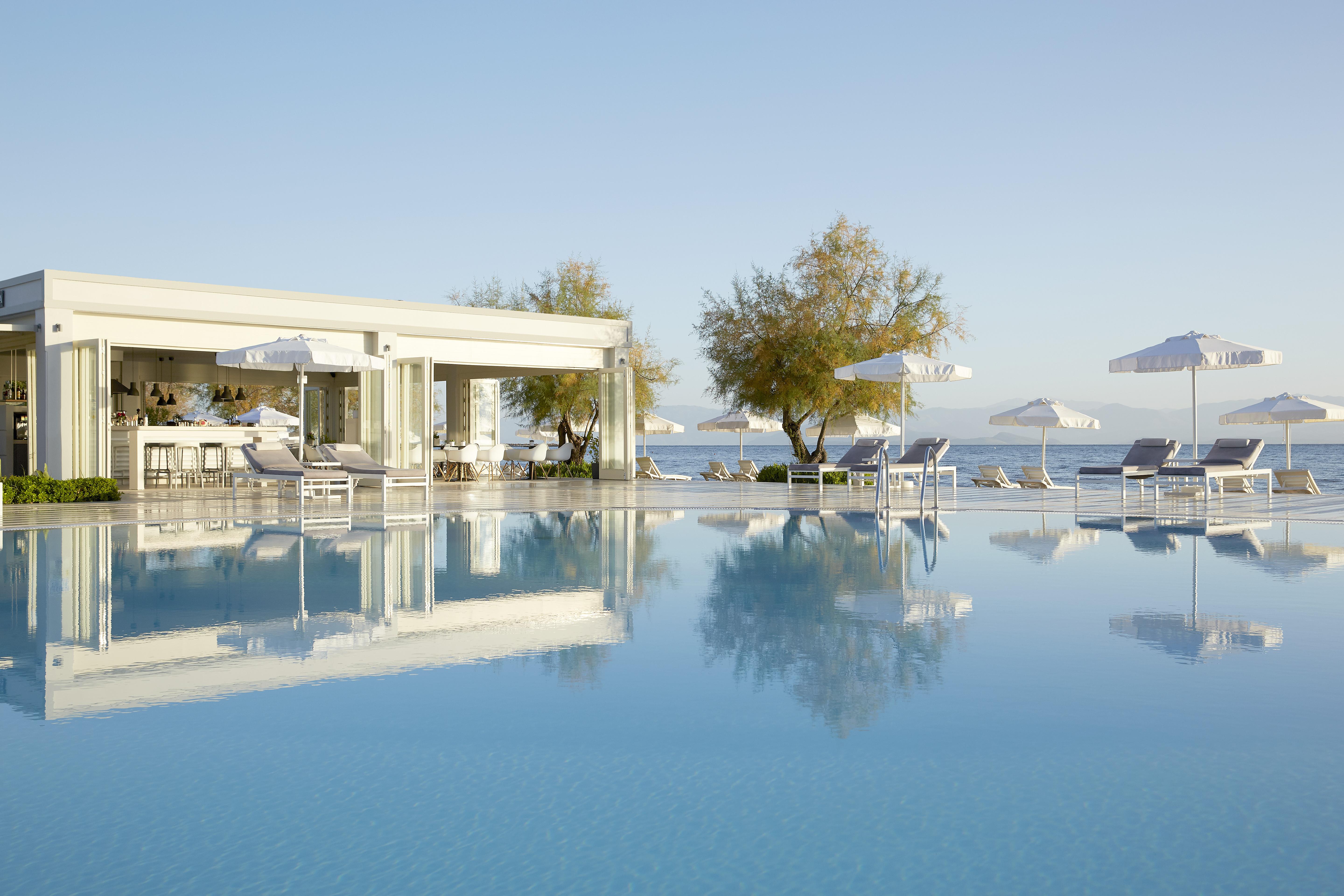 Capo Di Corfu Apart otel Kávos Dış mekan fotoğraf The pool at the hotel