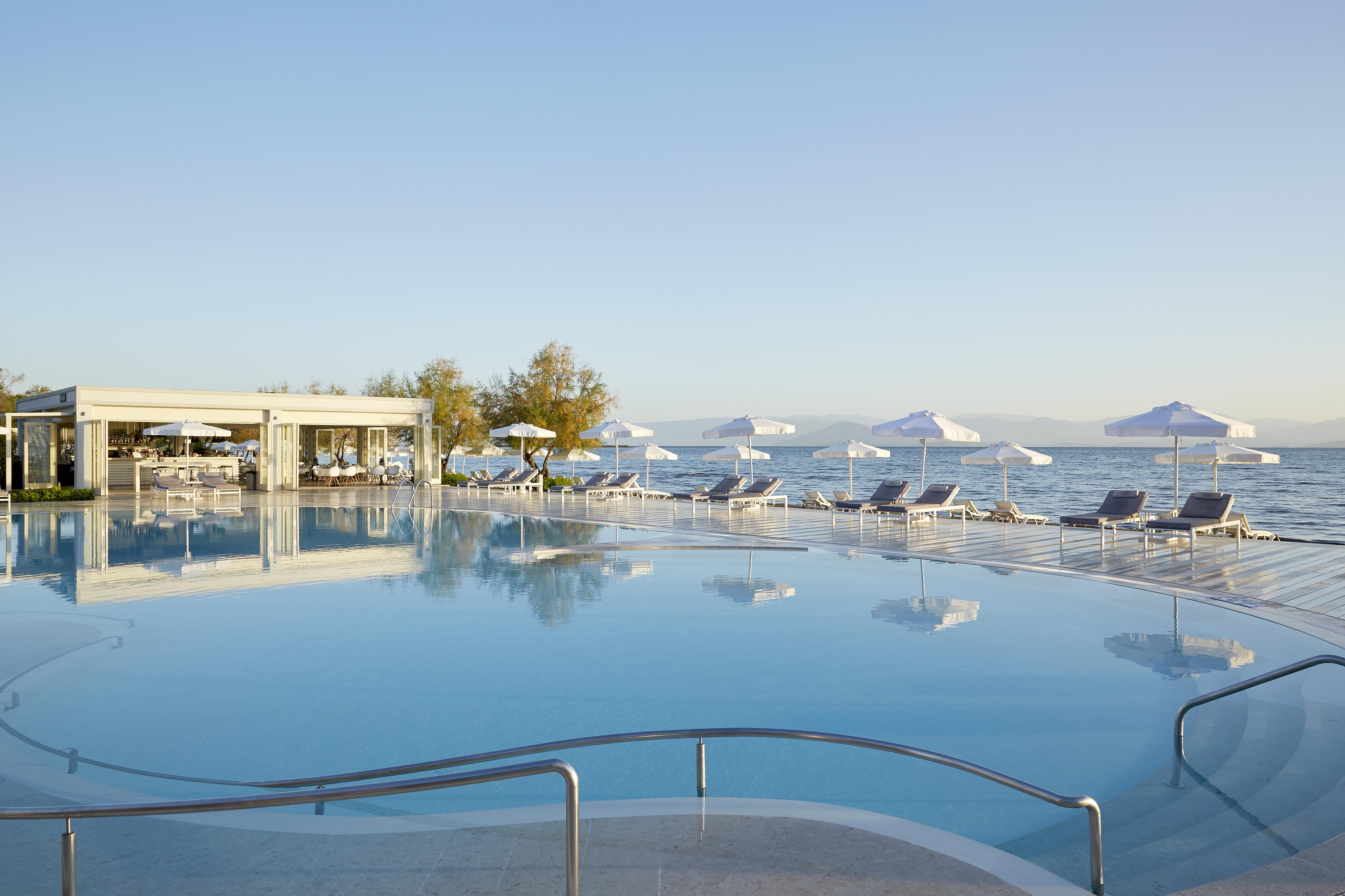 Capo Di Corfu Apart otel Kávos Dış mekan fotoğraf The pool at the hotel