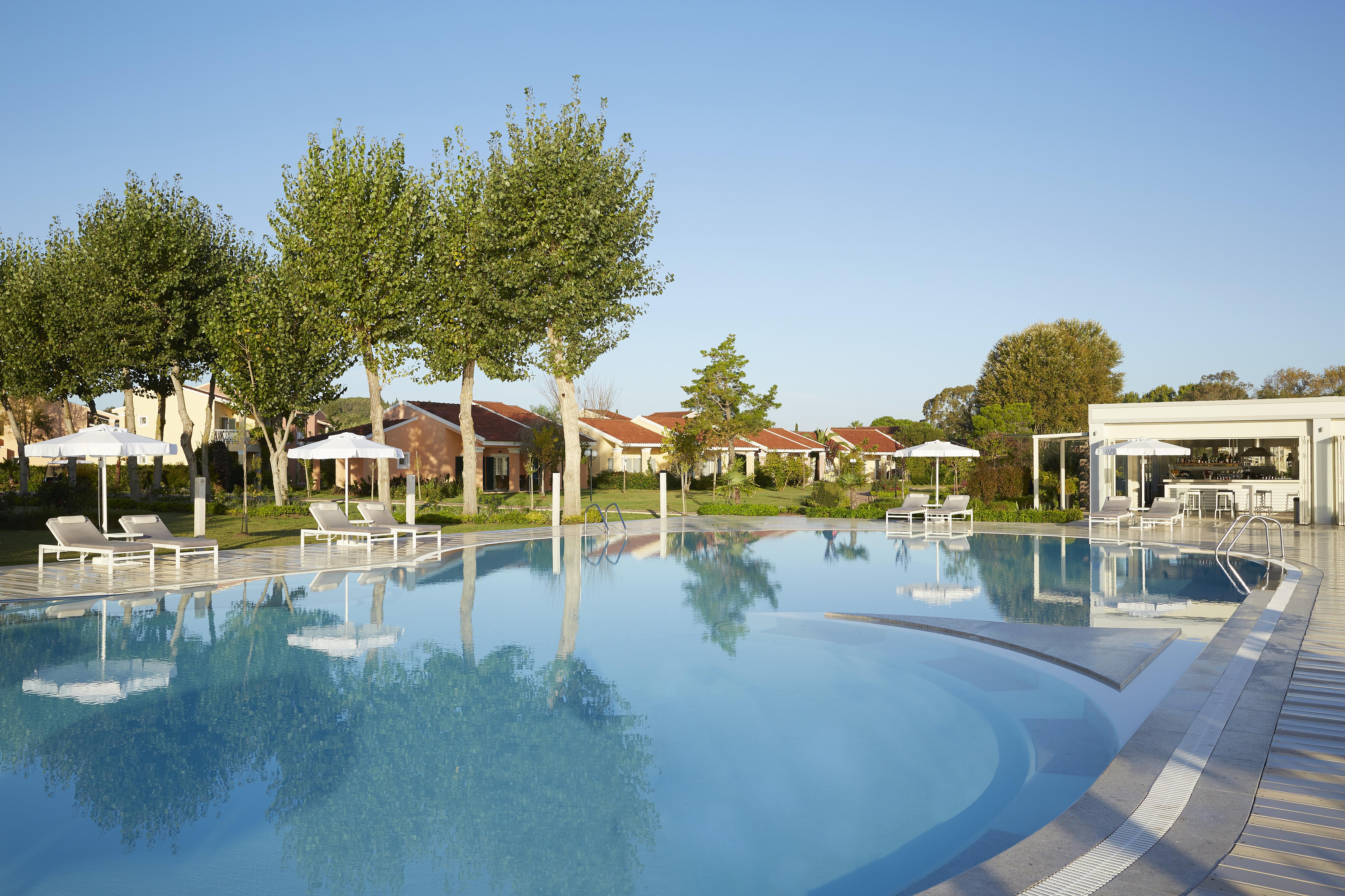 Capo Di Corfu Apart otel Kávos Dış mekan fotoğraf Pool at the resort